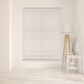 Arlo Blinds Cordless Fabric Roman Shades Light Filtering Window Blinds, Color: Pebble Beach, Size: 22" W x 60" H