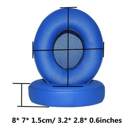 Solo 3.0 Replacement Ear Pads Ear Cushions Compatible with Beats Solo2 Solo3 Wireless On-Ear Headphones (Blue)