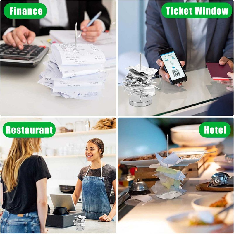 Bymivofun Pack of 2 Note Holders Receipts, Note Spikes, Paper