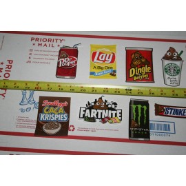 Emoji Junk Food Doody Stickers Set Of 10  - Series 1 -Poop Emoji -Novelty food parody