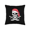 Jolly Roger shirt Pirate Flag Caribbean Cruise Costume Throw Pillow