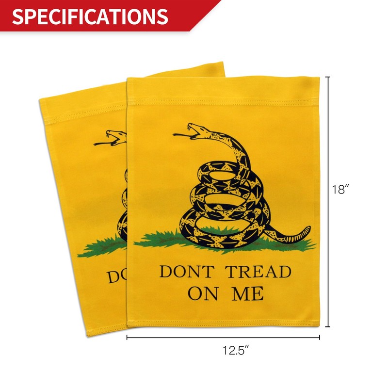 Anley Double Sided Premium Garden Flag, Dont Tread On Me