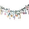 Paper Flower Banner Floral Leaf Backdrop Flower Leaf Garland Decorations