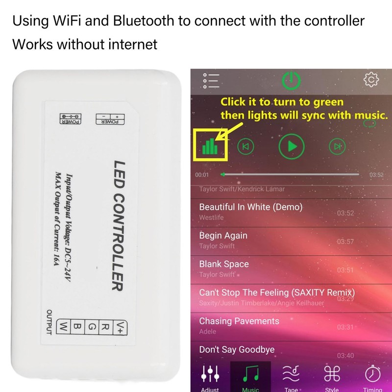 12V 24V Underwater Light Bluetooth Controller Sensitive Smart RGB RGBW