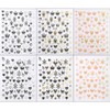 3D Butterfly Heart Nail Stickers Y2k Nails Stickers Bronzing Gold