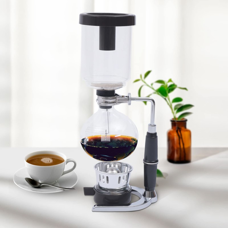 DUTTIETY Glass Siphon Coffee Maker, 360ml Tabletop Glass Siphon Pot