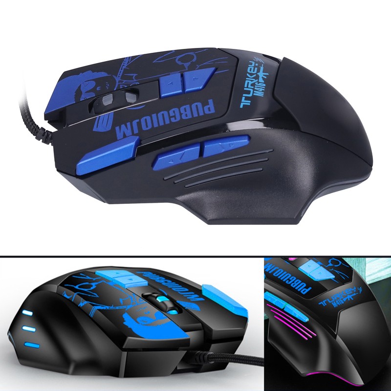 Wired Mouse 8 Keys for ESports Gaming RGB Backlight Cool