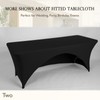 Fhberni Spandex Table Cover 4 ft. Fitted Polyester Tablecloth Stretch