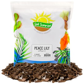 Peace Lily Potting Soil Mix (8 Quarts), for Planting, Growing, or Repotting Peace Lily Plants