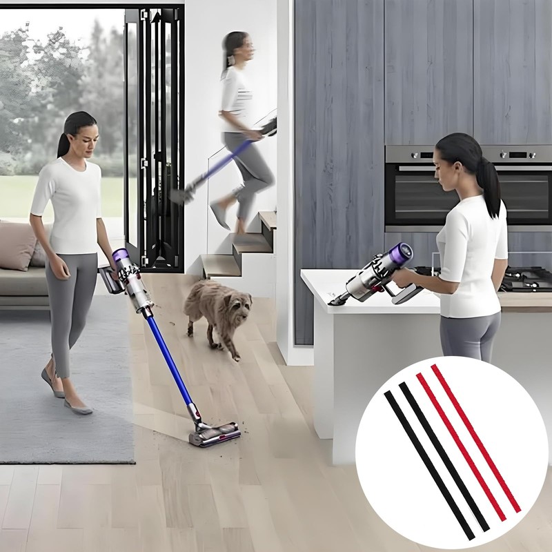 Wjelet 4Pcs Soft Plush Strips Replacement for Dyson roller brush