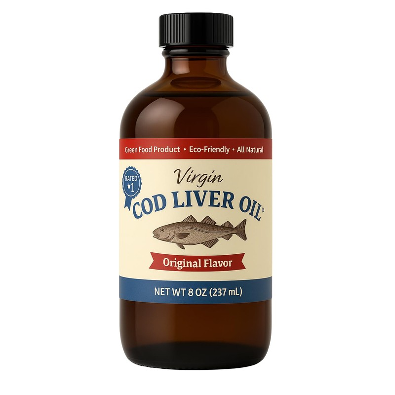 Virgin Cod Liver Oil - 8 Fl oz Natural, Sustainably
