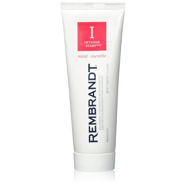 Rembrandt Toothpaste, Intense Stain, Mint Flavor, 3.52-Ounce Tubes (Pack of 3)