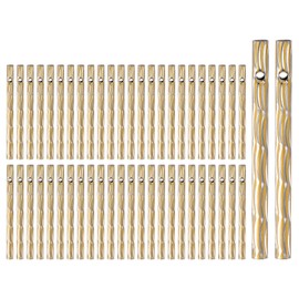 M METERXITY 50-Pack Wind Chime Tubes, 3 X 0.2 Inch Wind Chime Parts, Aluminum Metal Wind Bell Empty Tubes for Outside/Adults Arts and Crafts/DIY Wind Chime Making [Yellow]