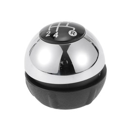 TUCKBOLD 5 Speed Manual Gear Shifter Knob for Fiat 500C | Front Automotive Gearbox Stick Shifter Lever Knob Black Chrome Silver Tone Plastic 1 Pcs