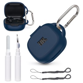 AOYYUBK [5 in 1] for JB-L Live Pro 2 Case Cover with Cleaner Kit,for Visible Design,Shockproof Scratch Resistant Silicone Protective Case for JB-L Live Pro 2 Earbuds with Carabiner & 2 Lanyards