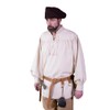 Elbenwald Medieval Lace Up Shirt Störtebecker Natural Cotton X-Large