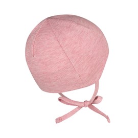 Sterntaler OCS Beanie Melange - Soft Beanie Hat Made of Melange Single Jersey (Organic) - Girls' Headgear - Baby and Children Transition Hat with Tie - from Birth, Velvet pink., 37