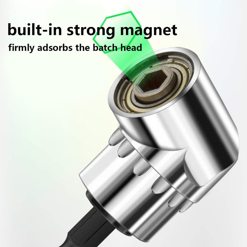 105 Degree Right Angle Drill Adapter,1/4" Hex Shank Driver Angle