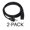 Zebra 2-Pack Zebra 23844-00-00R AC Power Cord 7-1/2 ft Nema 5–15