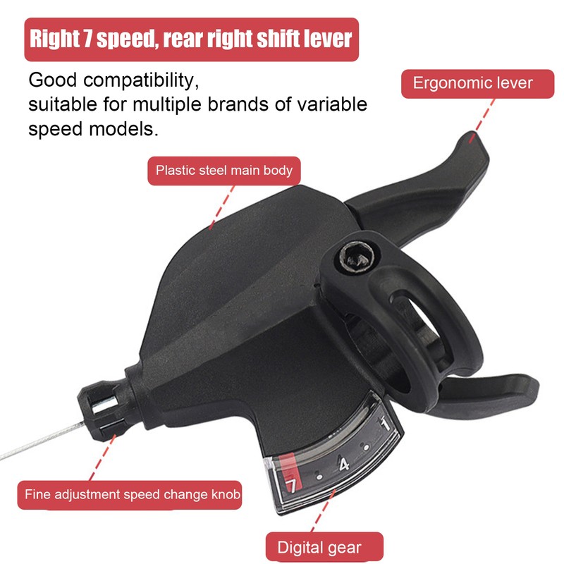 LeBycle 3x7 21 Mountain Bike Shifter Left 3 Speed Front