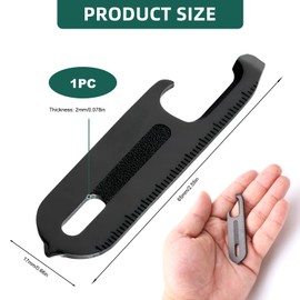 Multi-Tool All in One Multipurpose Tool Camping Accessories Ultra Slim Profile 420 Stainless Steel Titanium Coating Pocket Sized for Men Key Organiser Bottle Package Opener Outdoor Camping Hiking