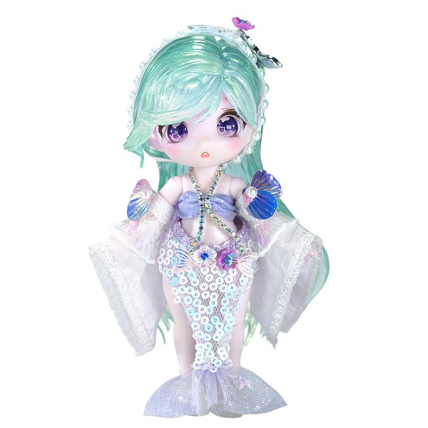 ICY Fortune Days 13cm Bjd Doll - Anime Style Doll Set, Gift, Decoration, DIY Exercise, Perfect for Collecting, Girl Doll 8+(Pisces)