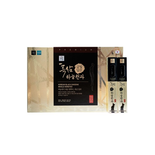 GeumHeuk Korean Black Honey Ginseng Whole Root 30g X 10 Packs (300g) - Premium Quality Ginseng