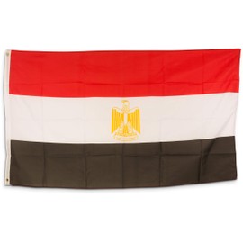 SCAMODA Country Flag, Made of Weatherproof Material, with Metal Eyelets, Outdoor Flag (Egypt), 150 x 90 cm