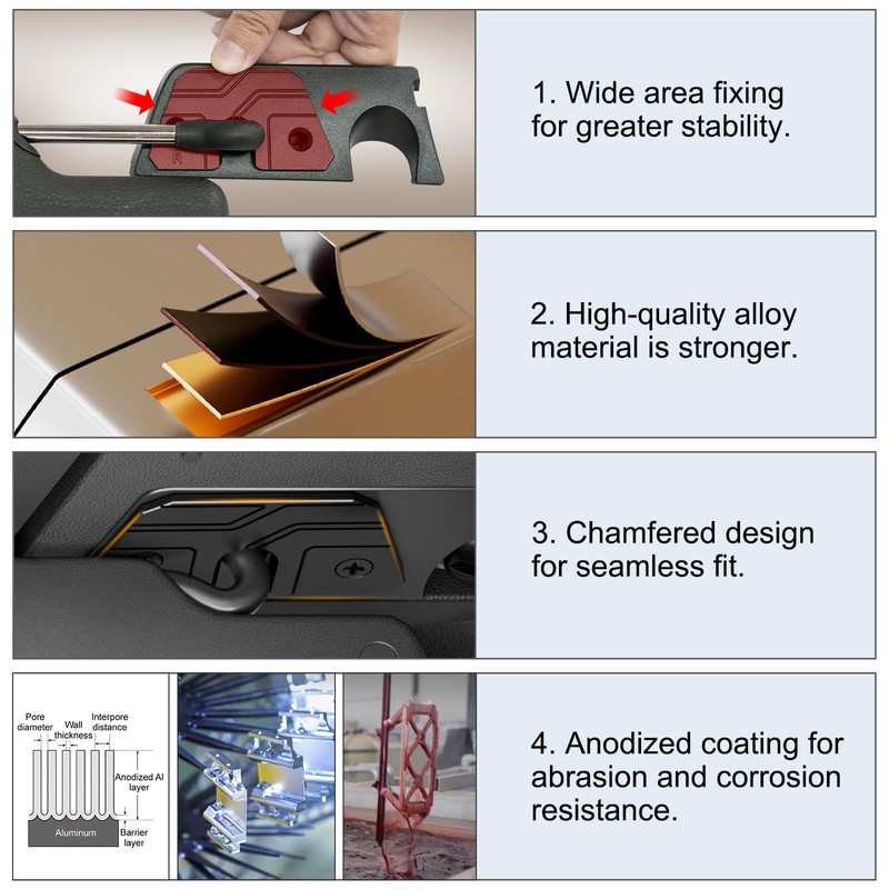 Sun Visor Repair Kit Compatible with Jeep WranglerJK 2018,JL 2018-2023,