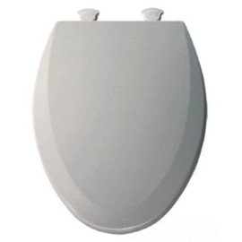 Bemis Elongated Toilet Seat with Cover, Closed Front - Ice Gray (1500EC-062)