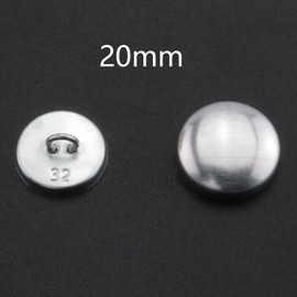 Self Cover Buttons ZCZQC 50Set 20mm 32L Metal Craft Covered Button Kit Buttons to Cover with Flat Backs