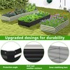 2PCS 12x3x1ft Galvanized Raised Garden Bed,Outdoor Planter Box Metal Patio