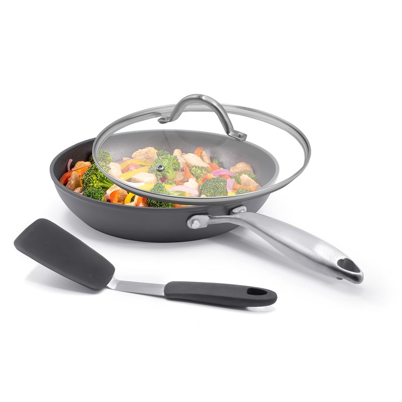 Belwares Nonstick Frying Pan with Spatula & Lid - 10