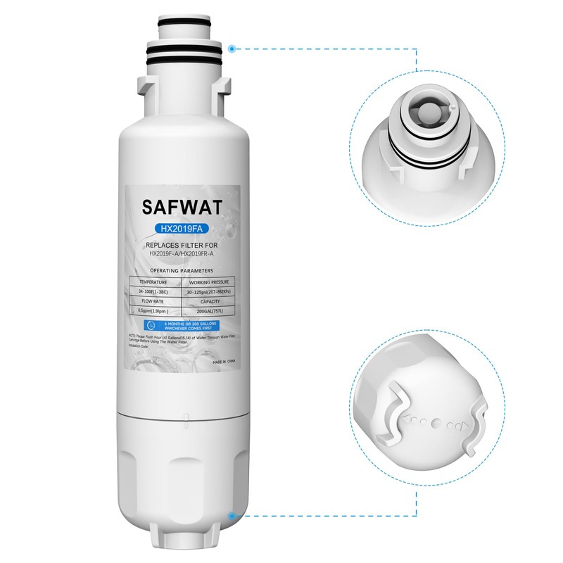 HX2019FR-A HX2019F-A Water Filter Compatible with Hisense HRM260N6TSE HRFD560SW HRCD585BW