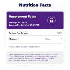 Natrol Melatonina 10 Mg 100 Tabs 2 Pack Rápida Absorción Tamaño Gde Sabor Fresa
