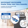 WH13X26637 WH13X24058 Washer Water Inlet Valve Assembly Compatible with GE