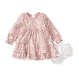 Burt's Bees Baby Baby Girl's Dress, Infant & Toddler, Short & Long-Sleeve, 100% Organic Cotton, Little Wild Flower