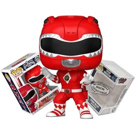 Funko Red Ranger - Mighty Morphin Power Rangers The Movie + ToyBop Protector: Retro Pop! TV Vinyl Figure (Bundled with Pro-Deluxe Pop Protector Collector Case Box Gift Set)