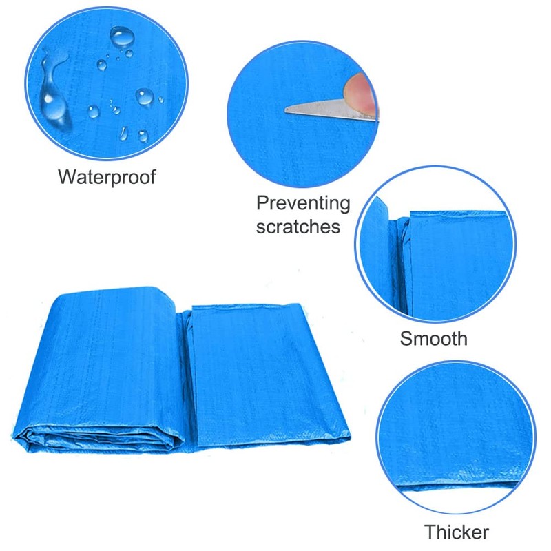 Pool Ground Cloth, Foldable Swimming Pool Floor Protector, Waterproof Rectangular