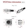 ZBLZGP WS20 6Pin Industrial Wire Connector Panel Mount Waterproof Plug
