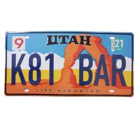 OPO 10 - USA CAR LICENSE PLATE - metal replica: UTAH (86)