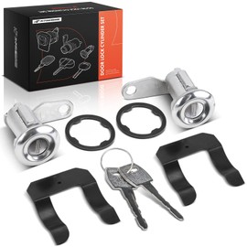 A-Premium Door Lock Cylinder with Key Set Compatible with Ford F-100, F-150, F-250, F-350, E-100 E-150 E-250 E-350 Econoline, E-150 E-350 Econoline Club Wagon, LTD, Granada, Tempo & Mercury Cougar