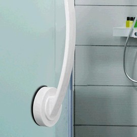 CLSSLVVBN Wide Application Shower Suction Handles With Powerful Suction Cup Armrest Bath Grab Bar Suction Handle ABS, Silver