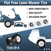 13x6.50-6 Flat Free Lawn Mower Tire Wheel - 3/4" &