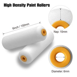 Kingorigin - Foam Paint Roller, 10 Pack, 6 Inch High Density Foam Roller, Mini Paint Roller Covers for Smooth Paint Application, No Lint Shedding on Walls, Cabinets, Doors