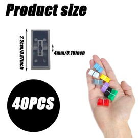 ZAHD 40 Pieces Mixer Fader Fader Knob Mixer Straight Slide Potentiometer Fader Pioneer Fader Caps Fader Button Fader Button Holder for DJ Mixer Volume Control (Multicoloured, 4 mm)