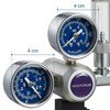 INKBIRDPLUS 12V DC CO2 Regulator with Dual Gauges, Bubble Counter