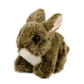 Teddys Rothenburg Cuddly Toy Rabbit Lying Down Dark Brown 18 cm Plush Toy Plush Rabbit