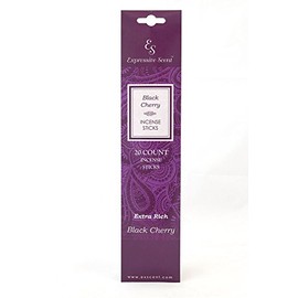 Expressive Scent 2 Pack Extra-Rich Double Dipped 20 Stick Box Black Cherry Incense Sticks