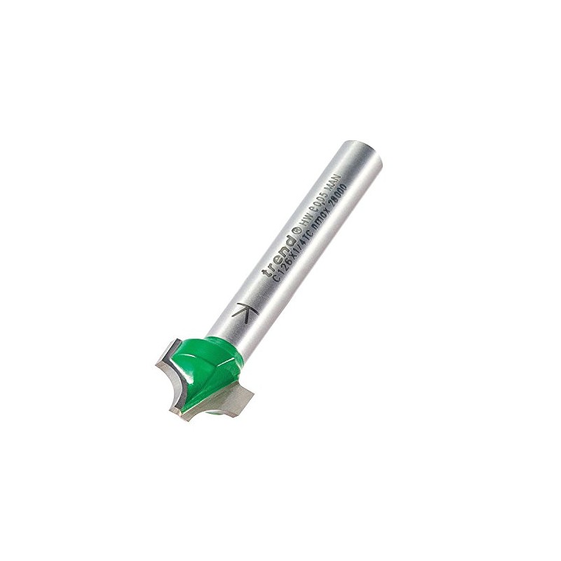 Trend CraftPro Ovolo Rounded Over Router Cutter Bit, 1/4 Inch